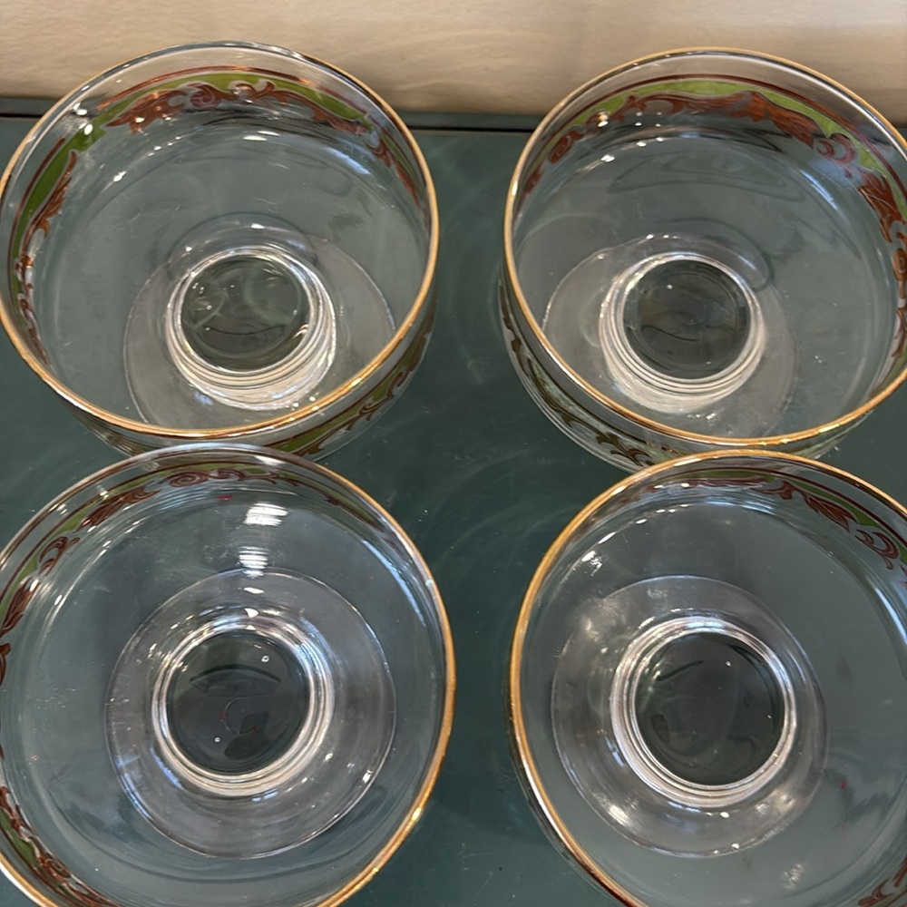 MCM Sherbet Dessert Glasses with Footed Pedestal - Set of 4 - Picture 2 of 5